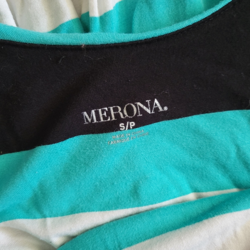 ๐ Teal, Black and White Maxi Jersey Knit Dress ๐ - Picture 3 of 3